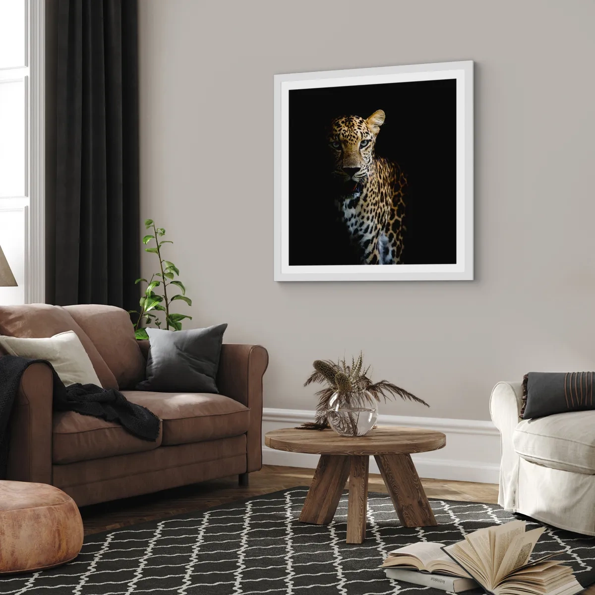 Poster in einem weißen Rahmen - Dunkle Schönheit - 50x50 cm