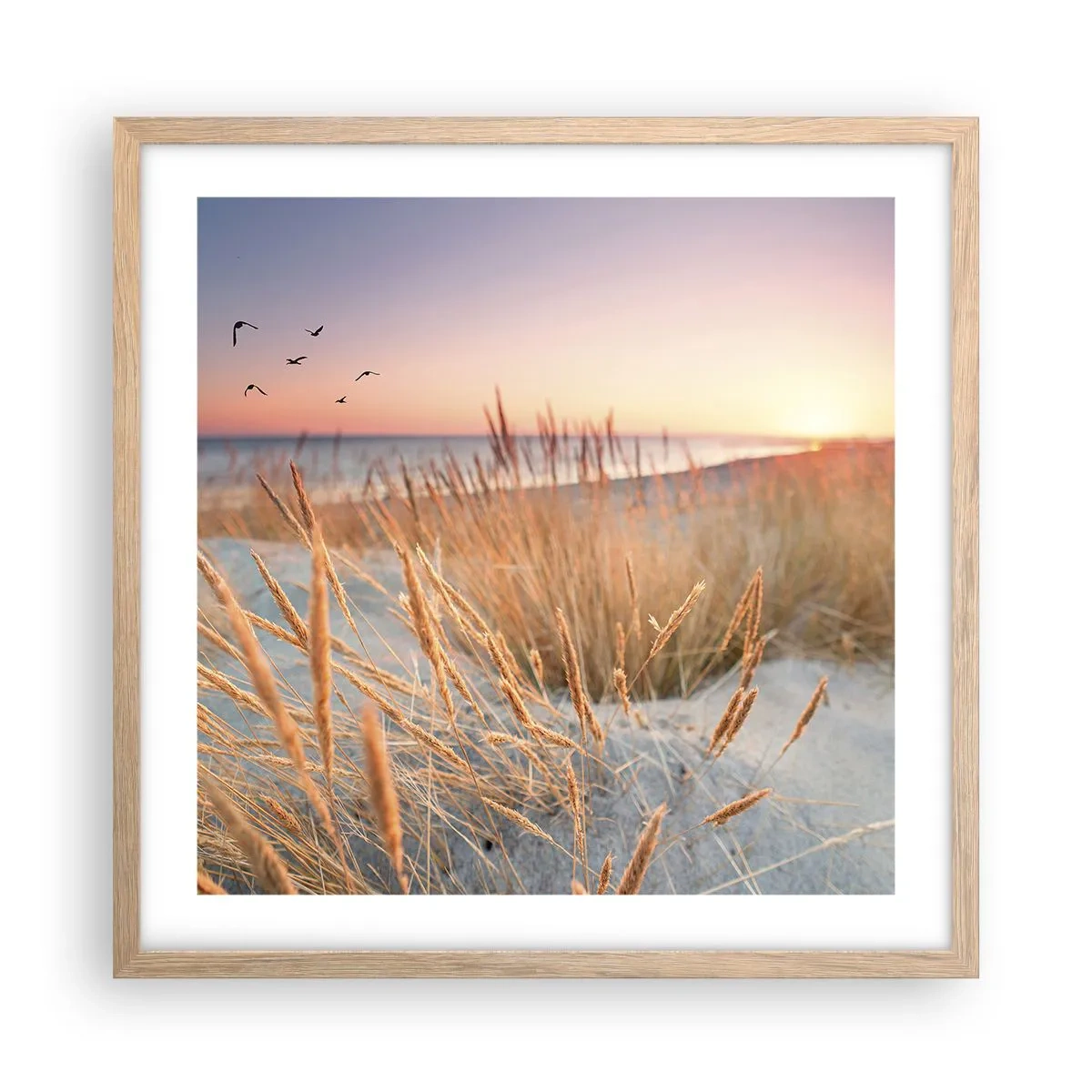 Poster in einem Rahmen aus heller Eiche - Das baltische Wiegenlied - 50x50 cm
