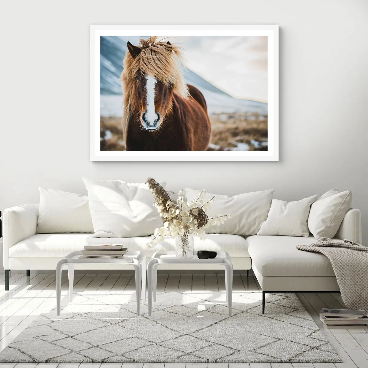 Poster in einem weißen Rahmen - Spürst du die Freiheit? - 50x40 cm