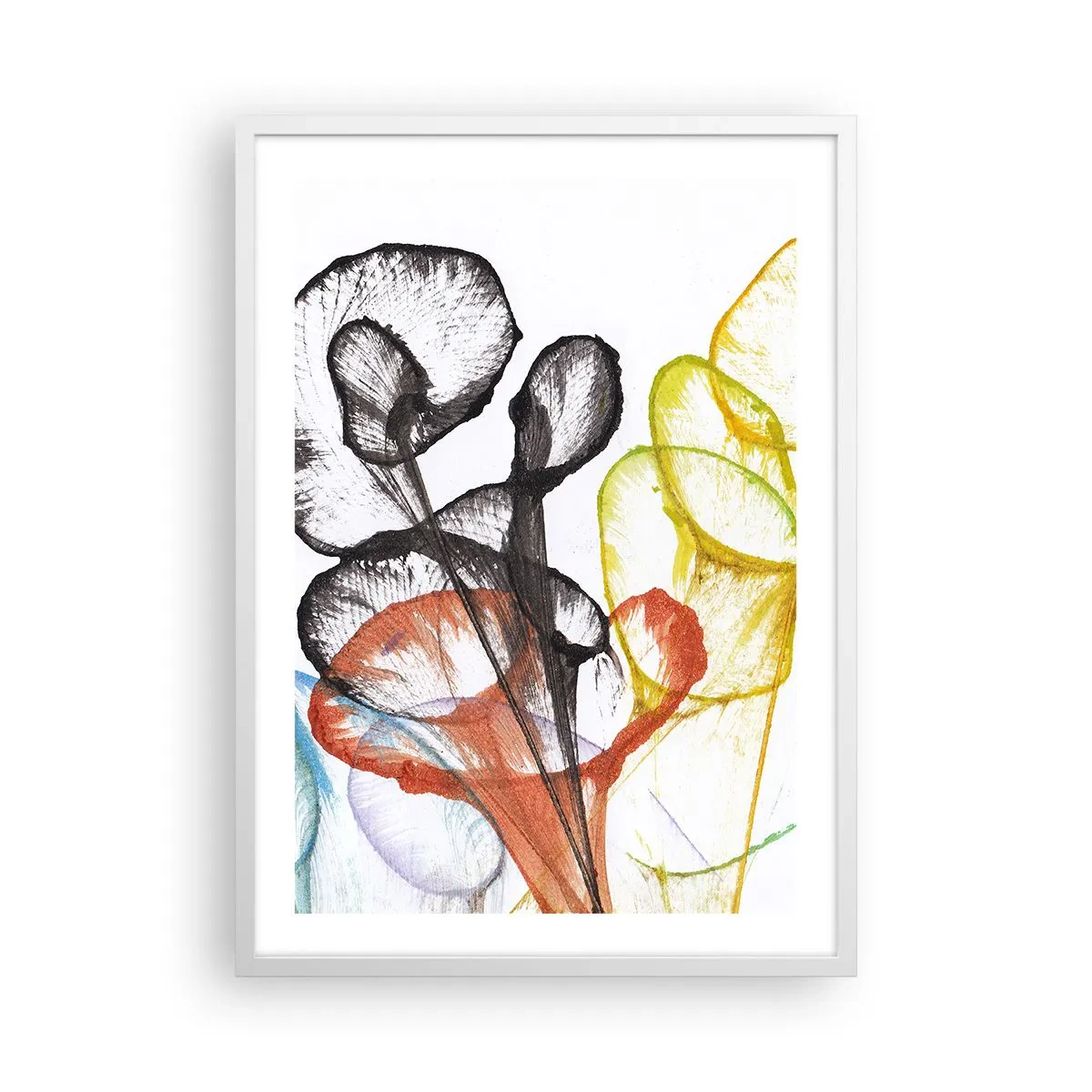 Poster in einem weißen Rahmen - Blumen mit Seele - 50x70 cm