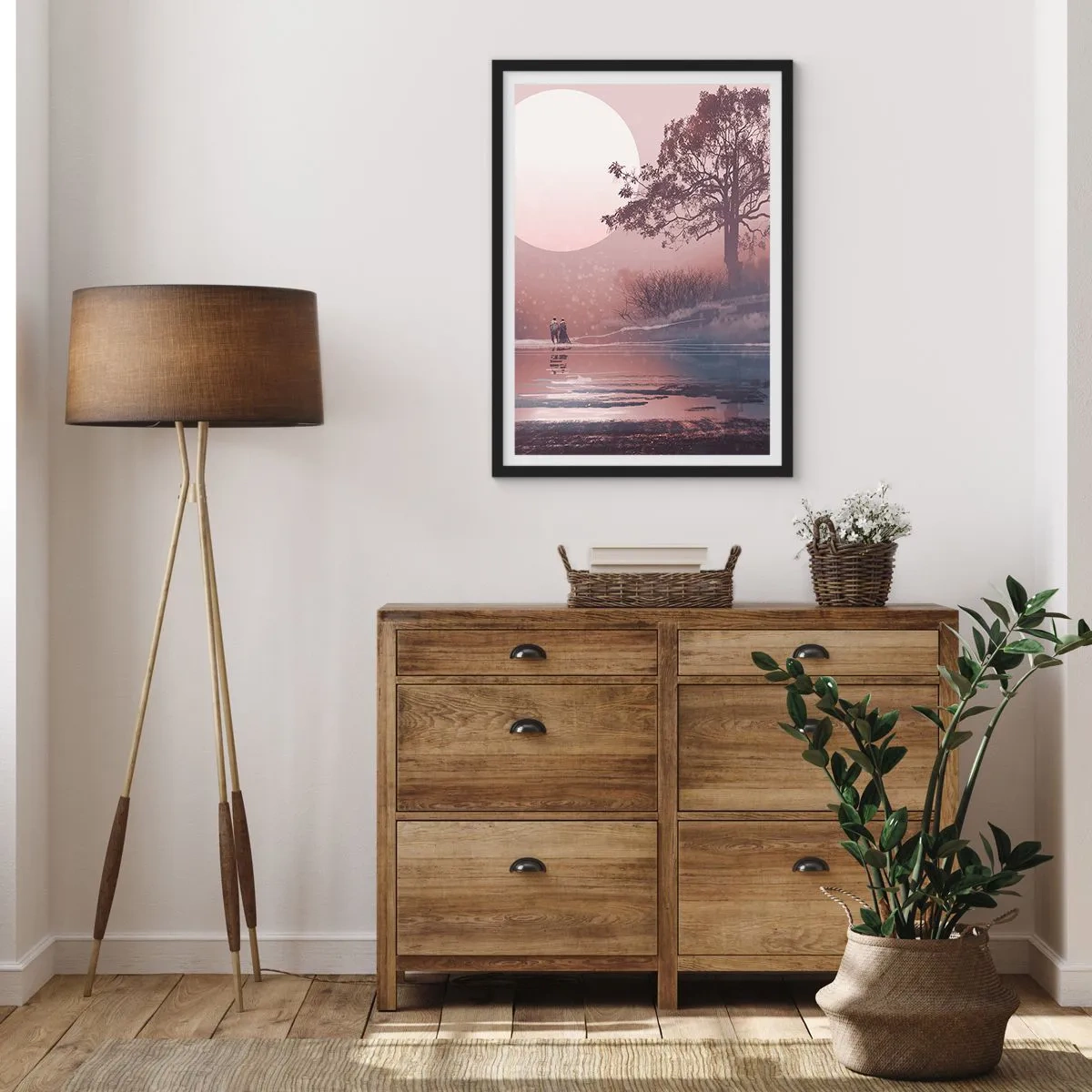 Poster in einem schwarzem Rahmen - Wunder der Nacht - 70x100 cm