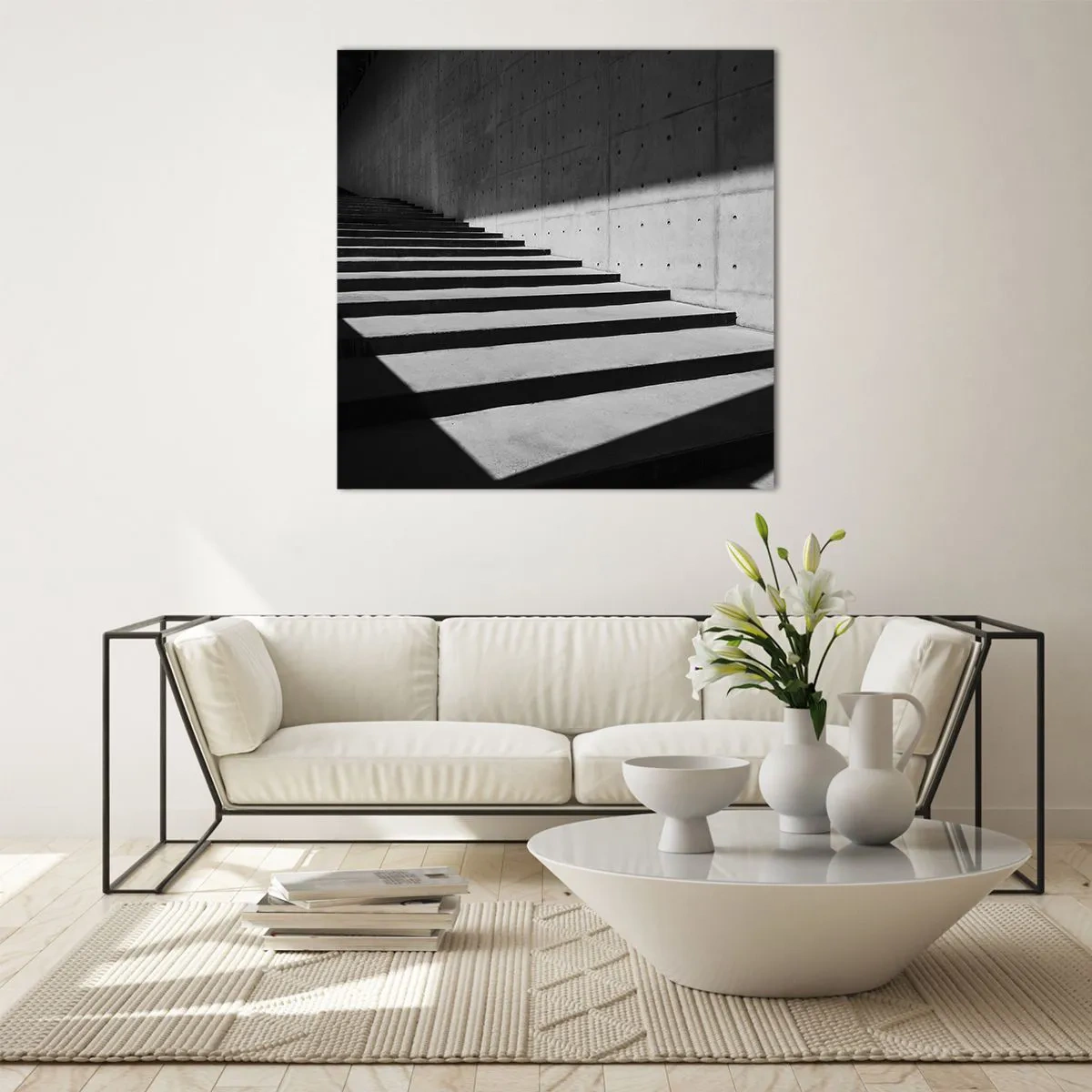 Glasbild - Bild auf glas - Rohe Schönheit des Modernismus - 60x60 cm