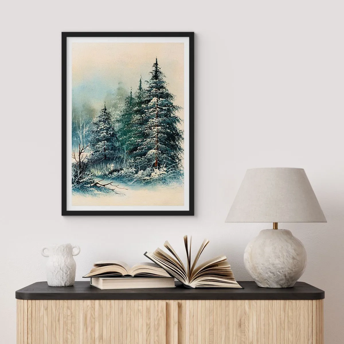 Poster in einem schwarzem Rahmen - Bereit für Weihnachten - 70x100 cm
