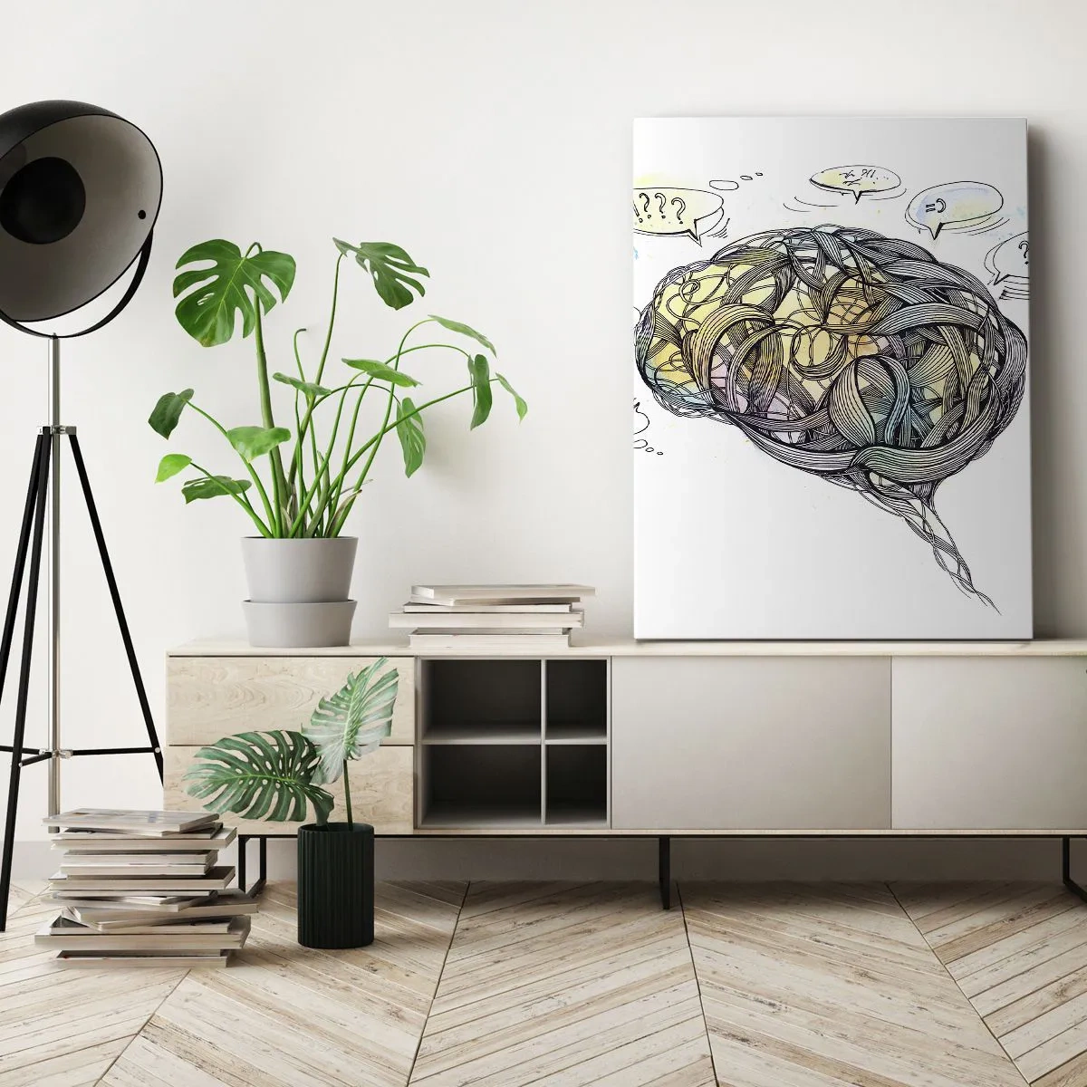 Bild auf Leinwand - Leinwandbild - Mann - ein großes Geheimnis - 45x80 cm