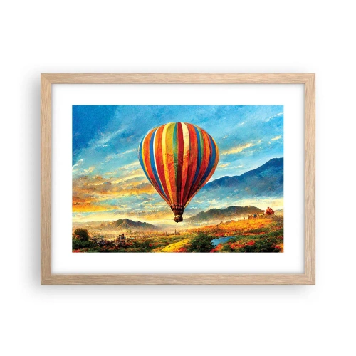 Poster in einem Rahmen aus heller Eiche - In der Stille sieht man mehr - 40x30 cm