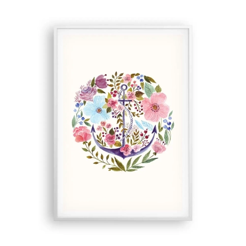 Poster in einem weißen Rahmen - Guter Traum eines Seemanns - 70x100 cm