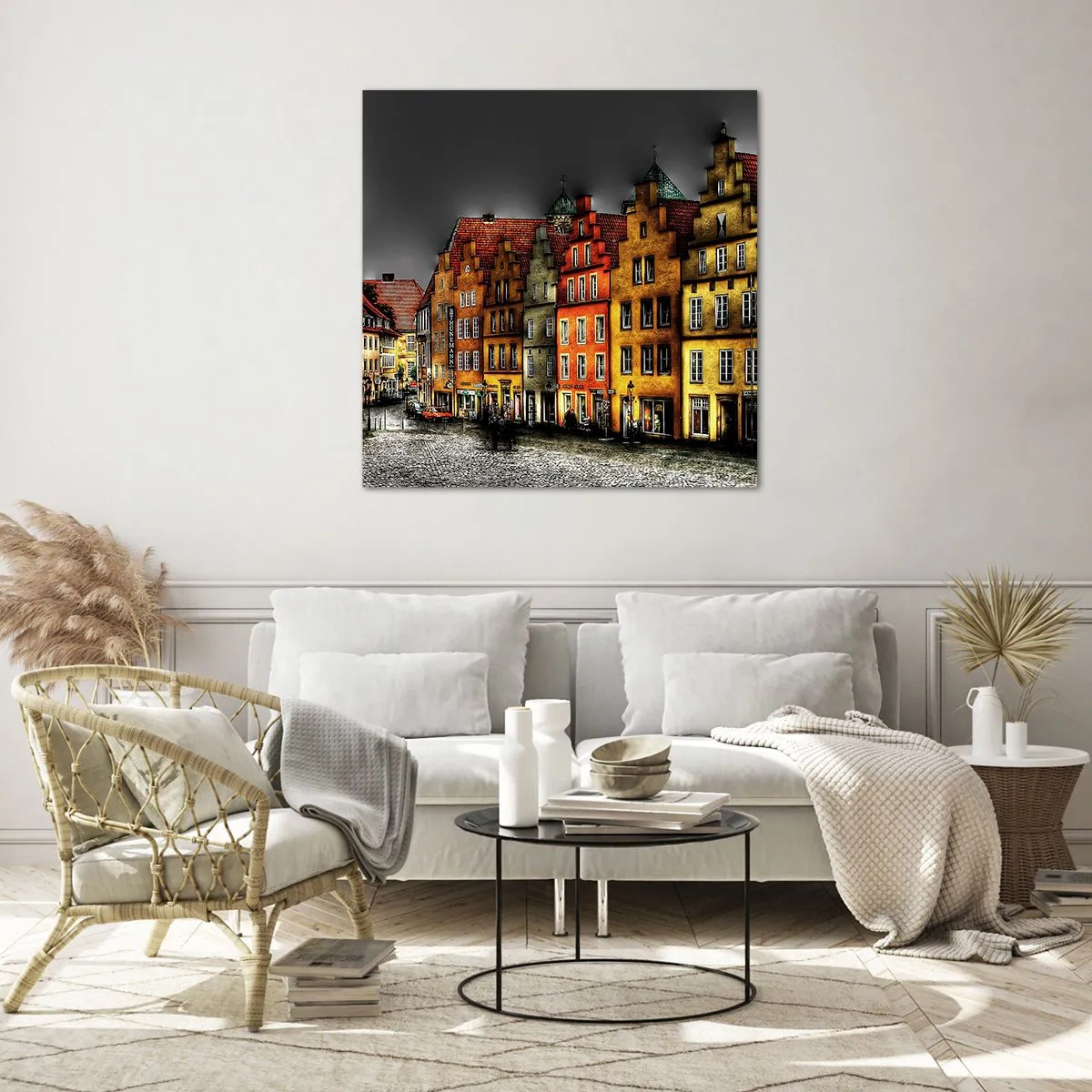 Glasbild - Bild auf glas - Es fehlt nur noch ein verzaubertes Taxi - 40x40 cm