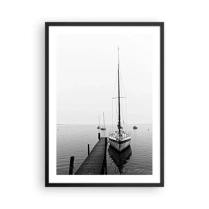 Poster in einem schwarzem Rahmen - Bereit zum Loslegen - 50x70cm - Bereit zu gehen - Moderne Wanddekoration für Wohnzimmer und Schlafzimmer ARTTOR