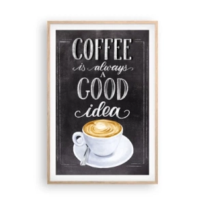 Poster in einem Rahmen aus heller Eiche - Natürlich! - 61x91 cm