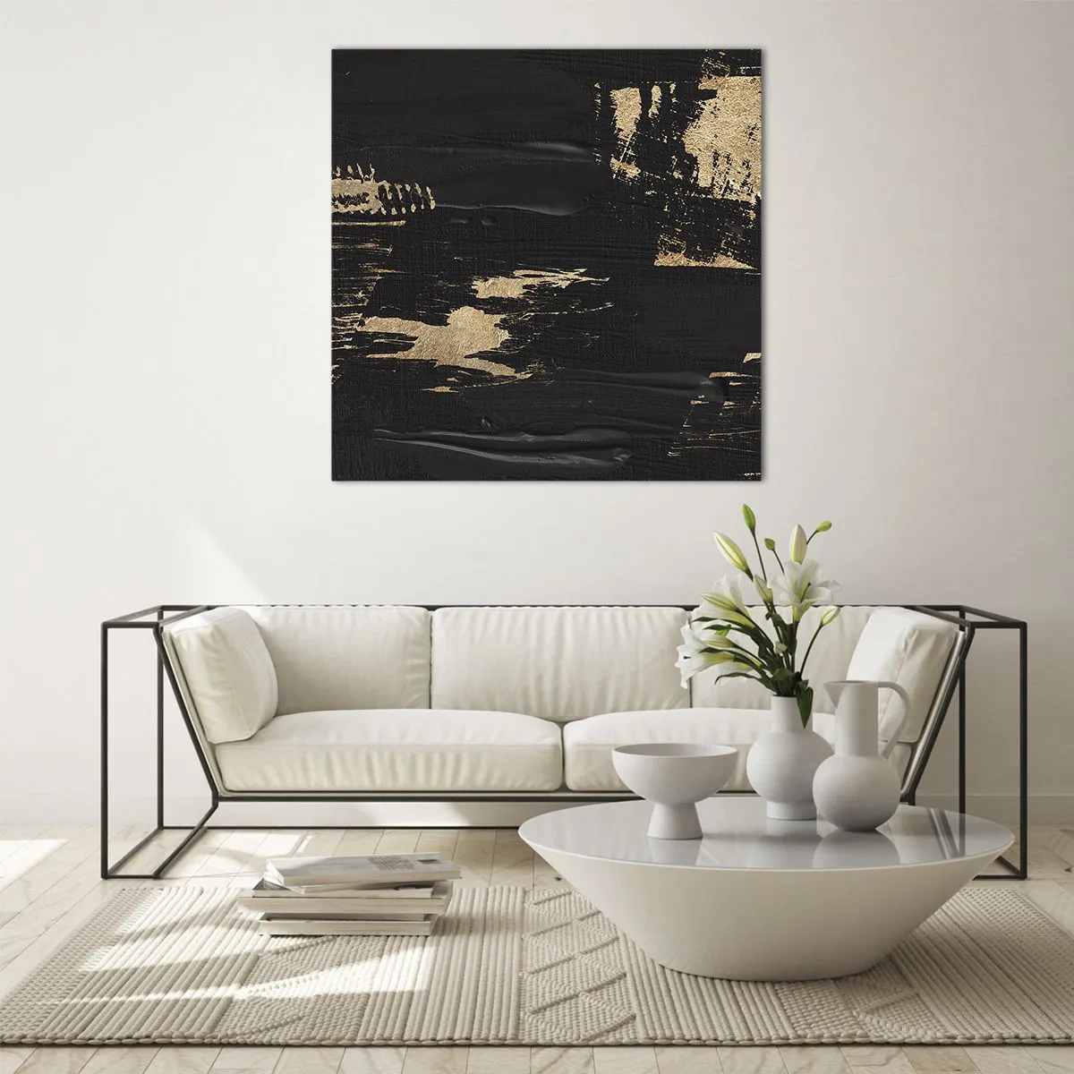 Glasbild - Bild auf glas - Spur einer Berührung - 50x50 cm