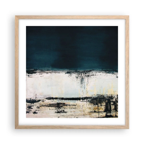 Poster in einem Rahmen aus heller Eiche - Horizontale Komposition - 50x50 cm