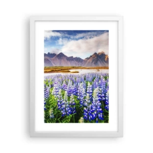 Poster in einem weißen Rahmen - Kraft und Strenge neben Sanftmut - 30x40 cm