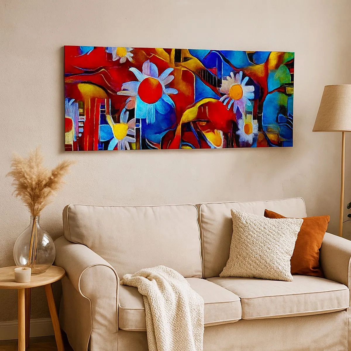 Bild auf Leinwand - Leinwandbild - Die Farben des Lebens - 100x40 cm