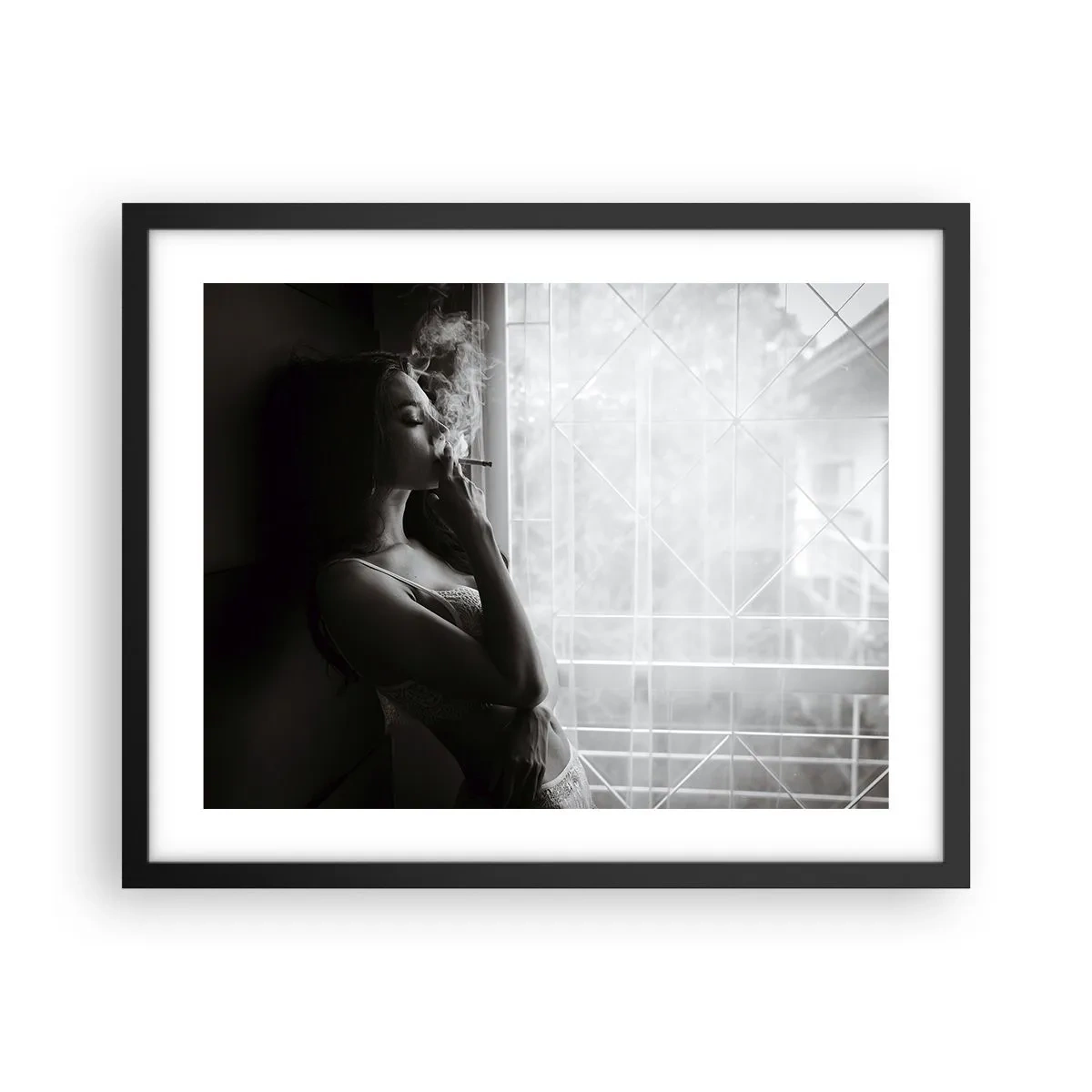 Poster in einem schwarzem Rahmen - Sinnlicher Moment - 50x40 cm