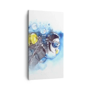 Bild auf Leinwand - Leinwandbild - Tolles Blau - 45x80 cm