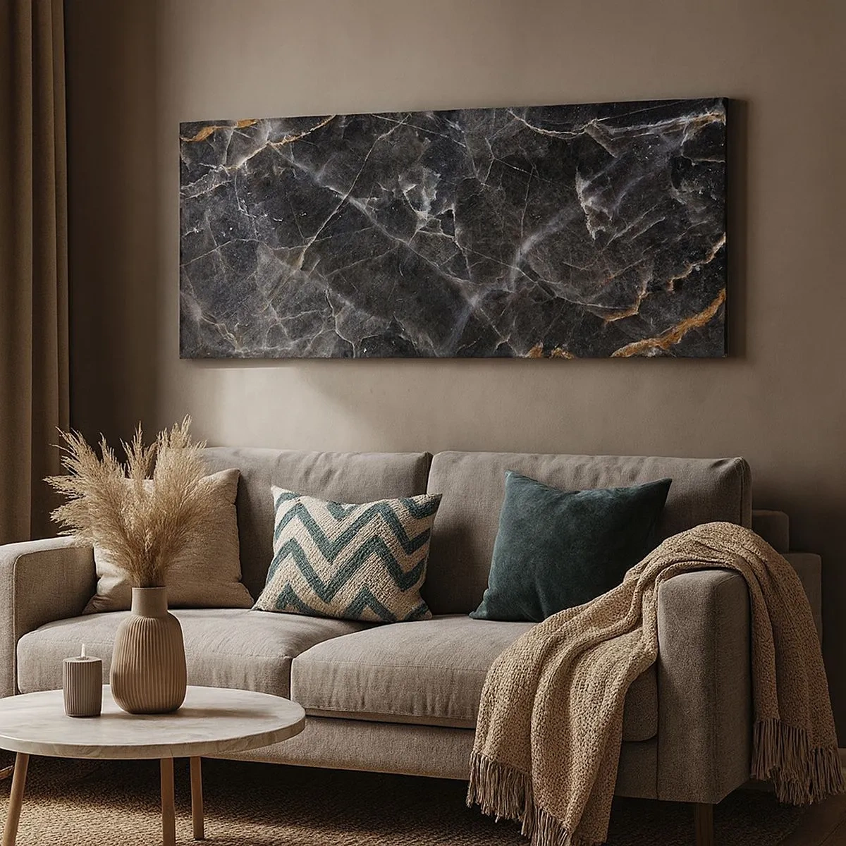 Bild auf Leinwand - Leinwandbild - Das Innenleben des Steins - 100x40 cm