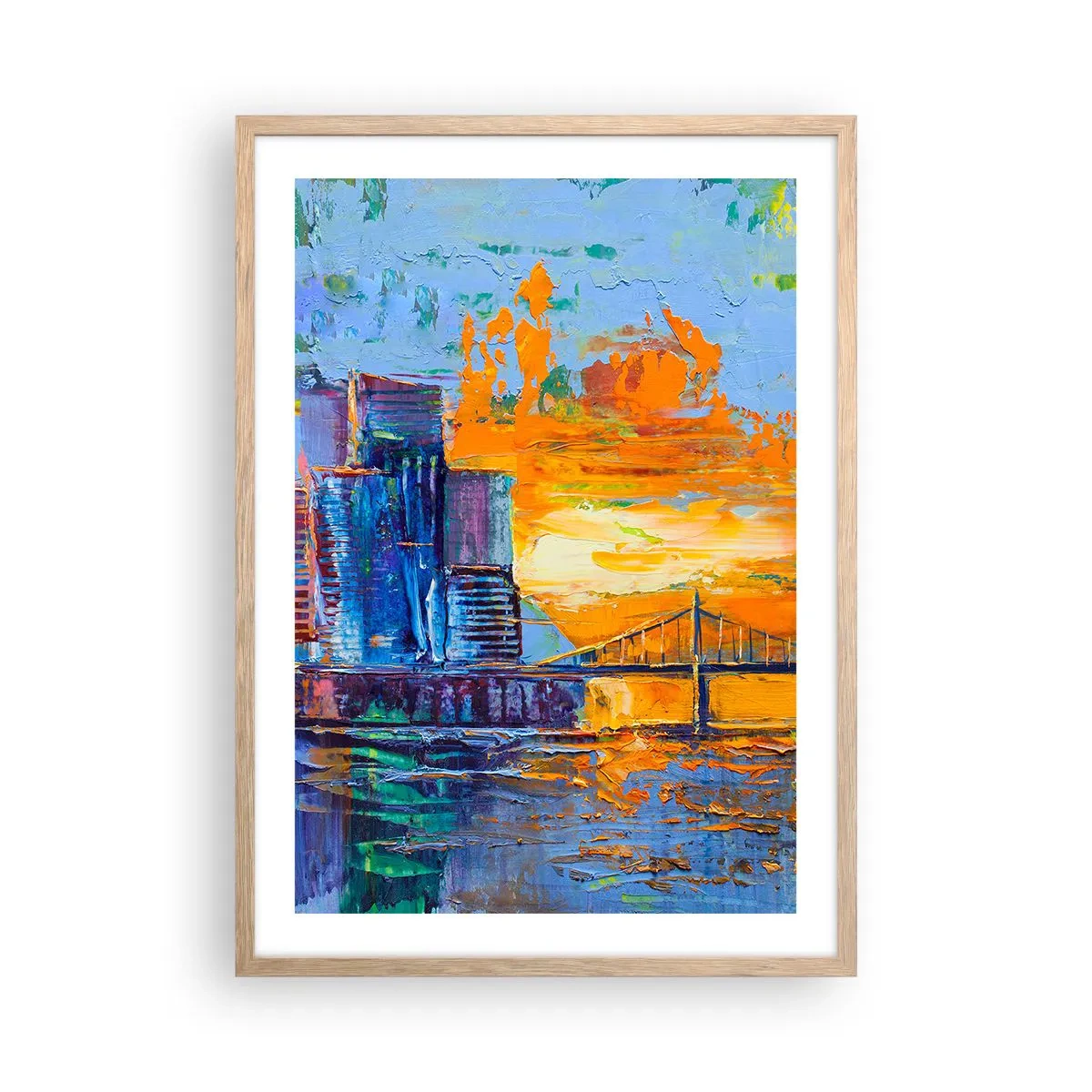 Poster in einem Rahmen aus heller Eiche - Kultur und Natur - 50x70 cm