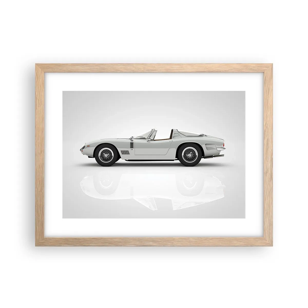 Poster in einem Rahmen aus heller Eiche - Spaß versprochen - 40x30 cm