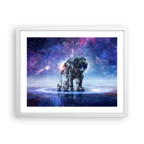 Poster in einem weißen Rahmen - Der Sternenhimmel über mir - 50x40 cm
