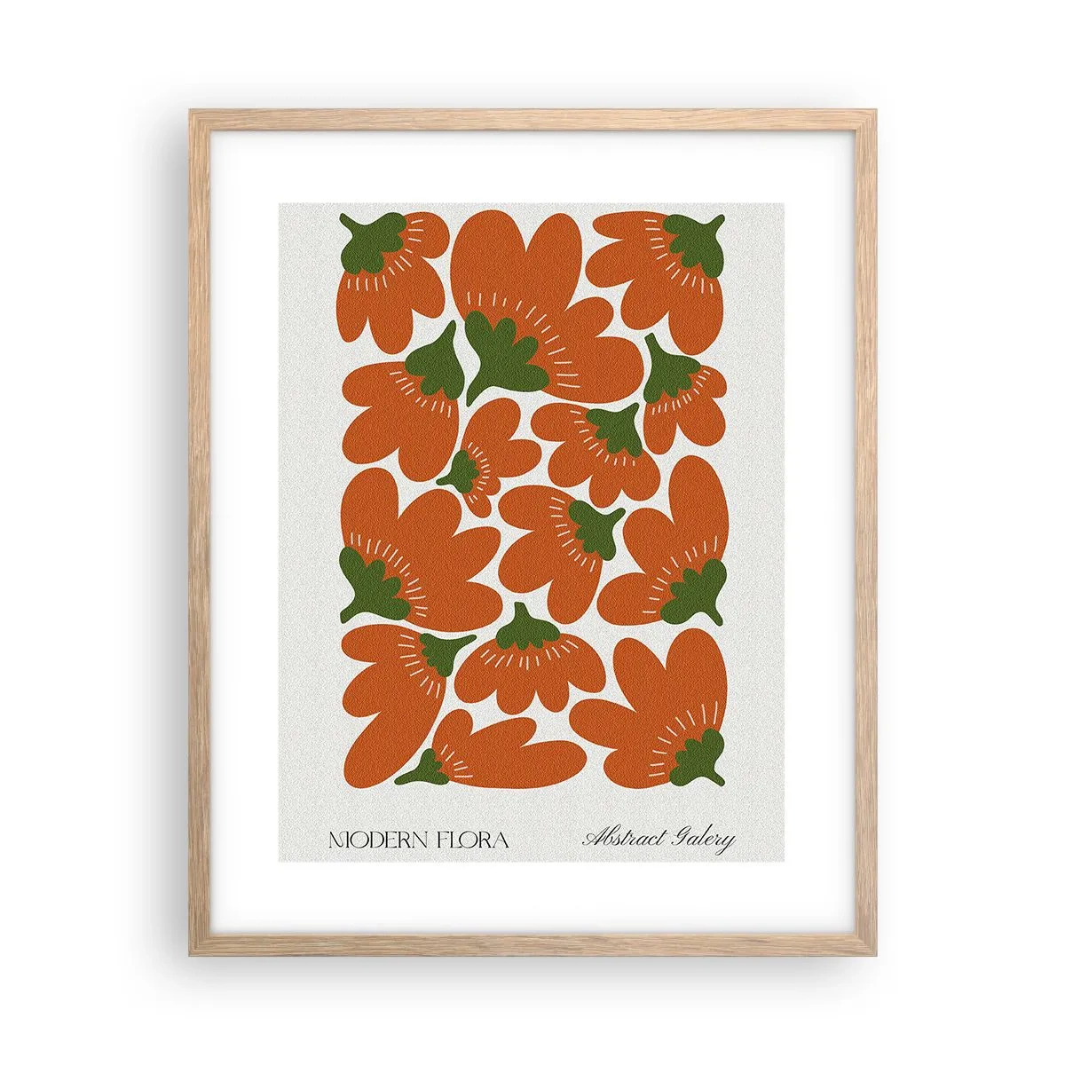 Poster in einem Rahmen aus heller Eiche - Aus dem Leben der Blumen - 40x50 cm