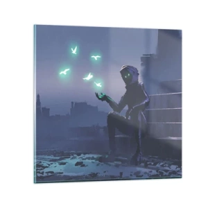 Glasbild - Bild auf glas - Das Leben wird zurückkommen - 40x40 cm