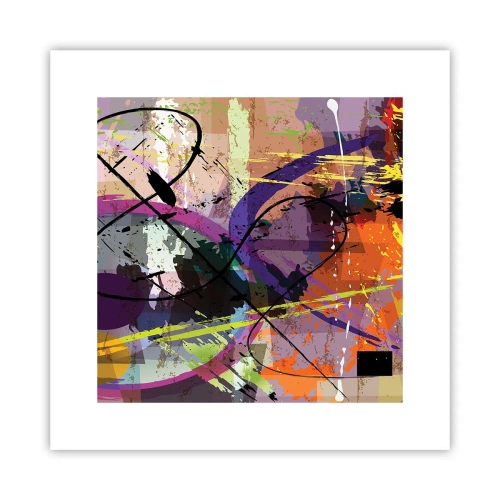 Poster - Du kannst geradeaus oder umhergehen - 30x30 cm