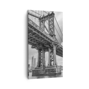 Bild auf Leinwand - Leinwandbild - Ins Herz der Stadt - 45x80 cm