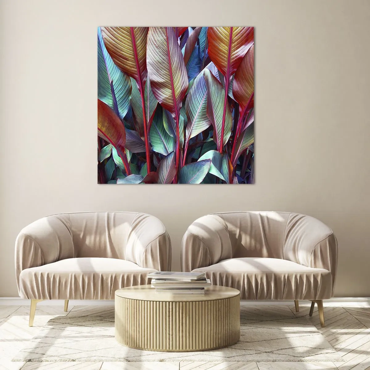 Glasbild - Bild auf glas - Buntes Dickicht - 60x60 cm