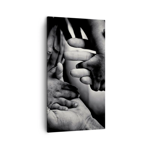 Bild auf Leinwand - Leinwandbild - Mensch sein - 45x80 cm