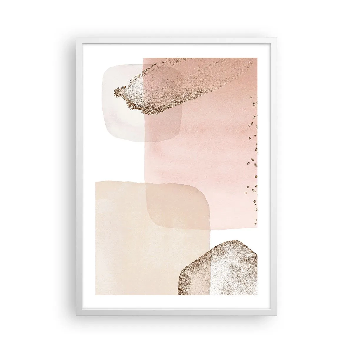 Poster in einem weißen Rahmen - Ein Blick durch die Farbe - 50x70 cm