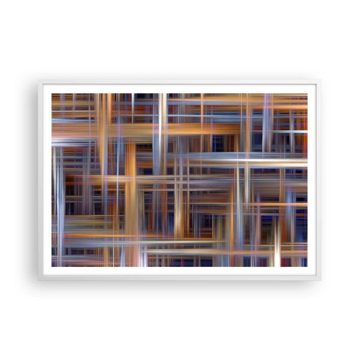 Poster in einem weißen Rahmen - Aus Licht gewebt - 100x70 cm