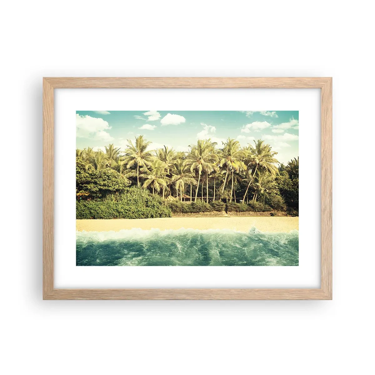 Poster in einem Rahmen aus heller Eiche - Wie wäre es hier? - 40x30 cm