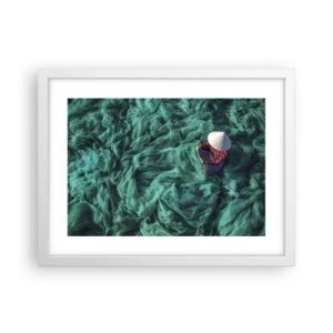 Poster in einem weißen Rahmen - In einem Meer aus Netzen - 40x30 cm