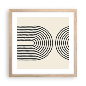 Poster in einem Rahmen aus heller Eiche - In einem Moment ... - 40x40 cm