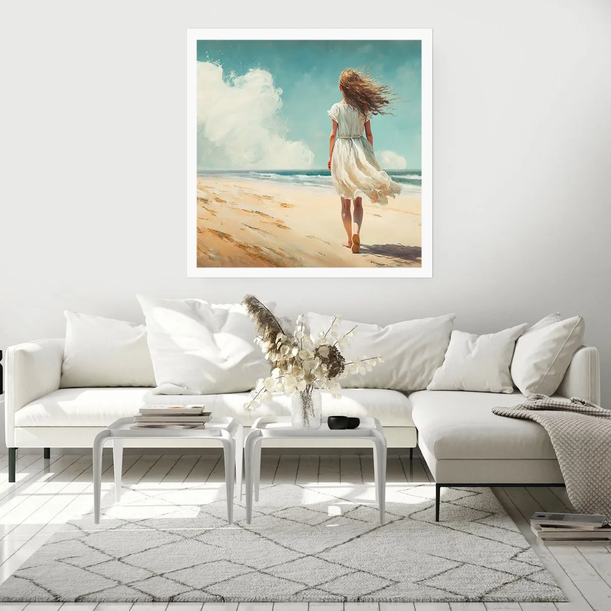 Poster - Der Sonne und dem Wind begegnen - 40x40 cm