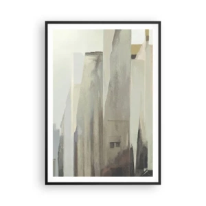 Poster in einem schwarzem Rahmen - Traum von der Stadt - 70x100 cm
