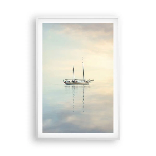 Poster in einem weißen Rahmen - Im Meer der Stille - 61x91 cm