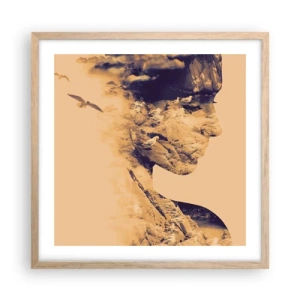 Poster in einem Rahmen aus heller Eiche - Von Natur aus schön - 50x50 cm