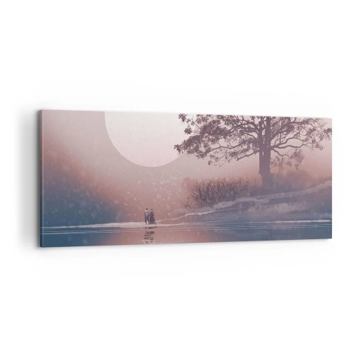 Bild auf Leinwand - Leinwandbild - Wunder der Nacht - 100x40 cm