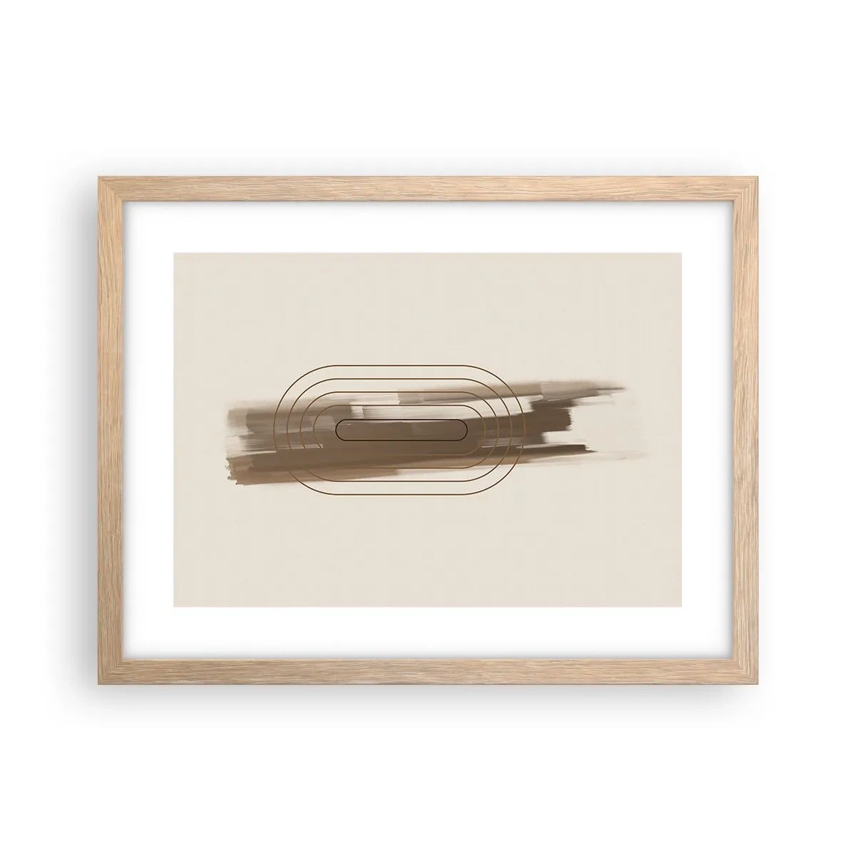 Poster in einem Rahmen aus heller Eiche - Ein Hauch von Grau - 40x30 cm