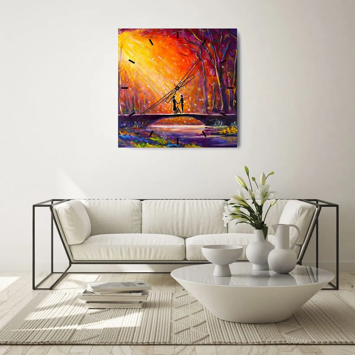 Wanduhr - Glasuhr - Der Himmel liebt sie auch - 30x30 cm