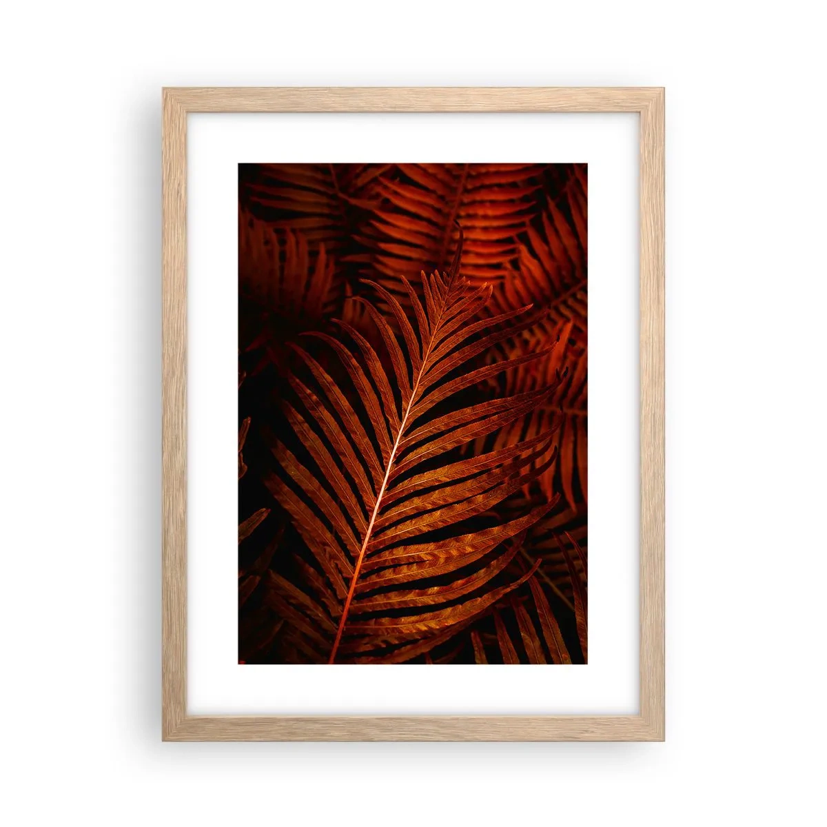 Poster in einem Rahmen aus heller Eiche - Die Hitze des Lebens - 30x40 cm