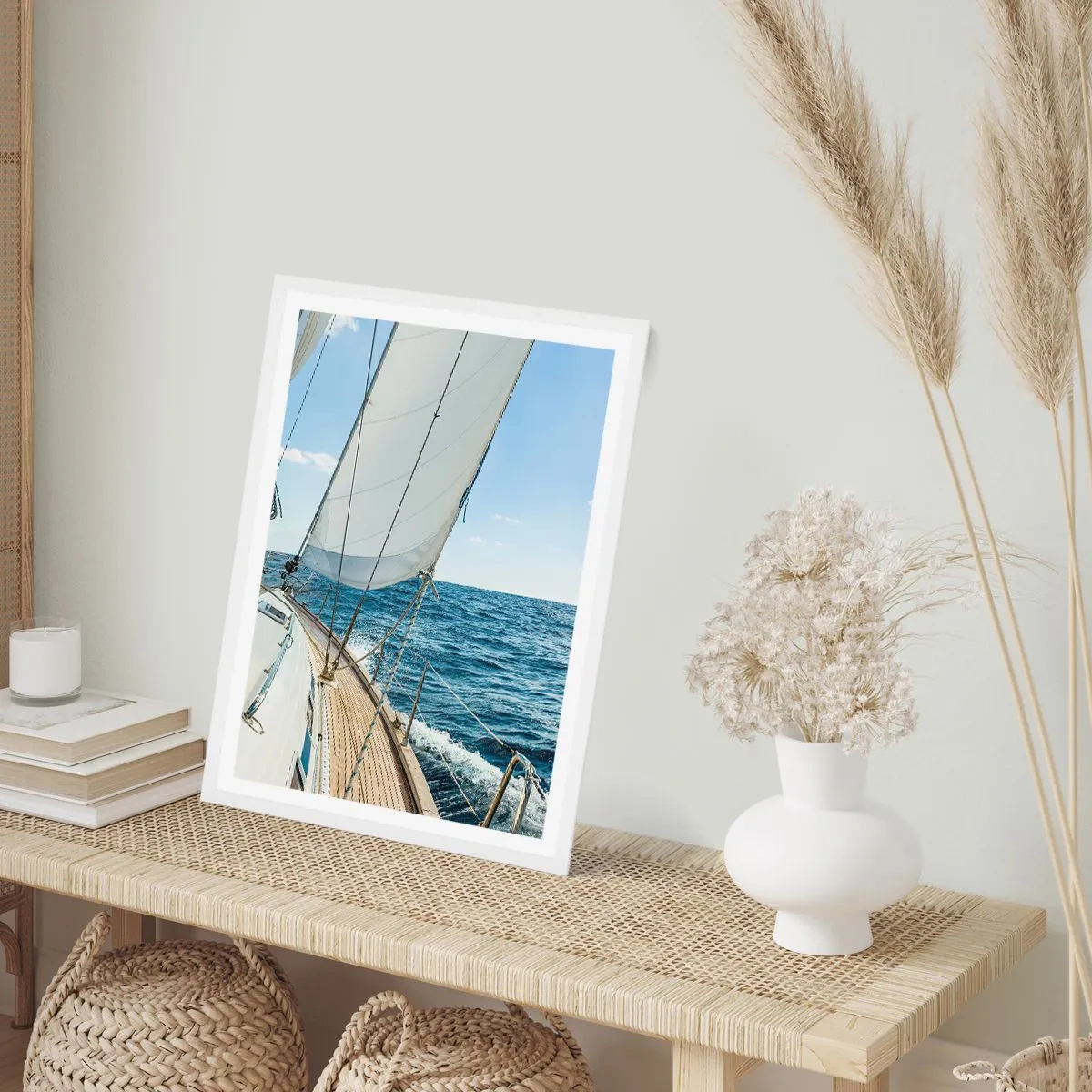 Poster in einem weißen Rahmen - Ahoi, Abenteuer - 30x40 cm