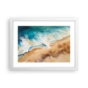 Poster in einem weißen Rahmen - Zurückkehrende Welle - 40x30 cm