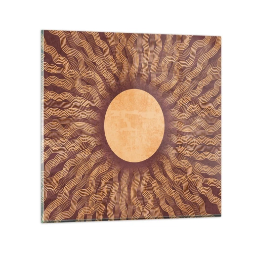 Glasbild - Bild auf glas - Sonnensymbol - 30x30 cm