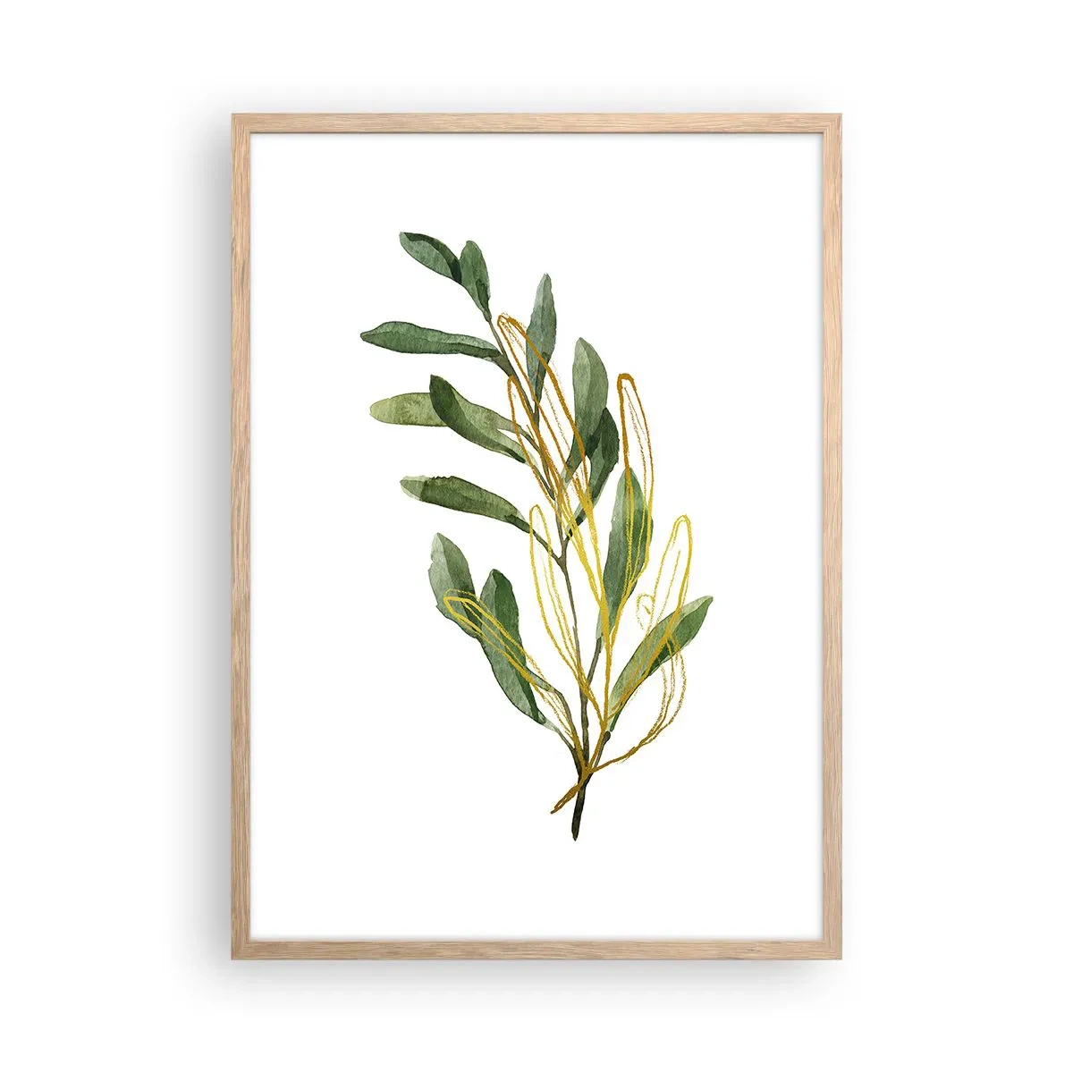 Poster in einem Rahmen aus heller Eiche - Alles was gut ist - 50x70 cm