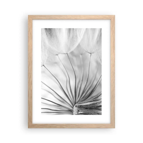 Poster in einem Rahmen aus heller Eiche - Löwenzahn, Drachen - 30x40 cm