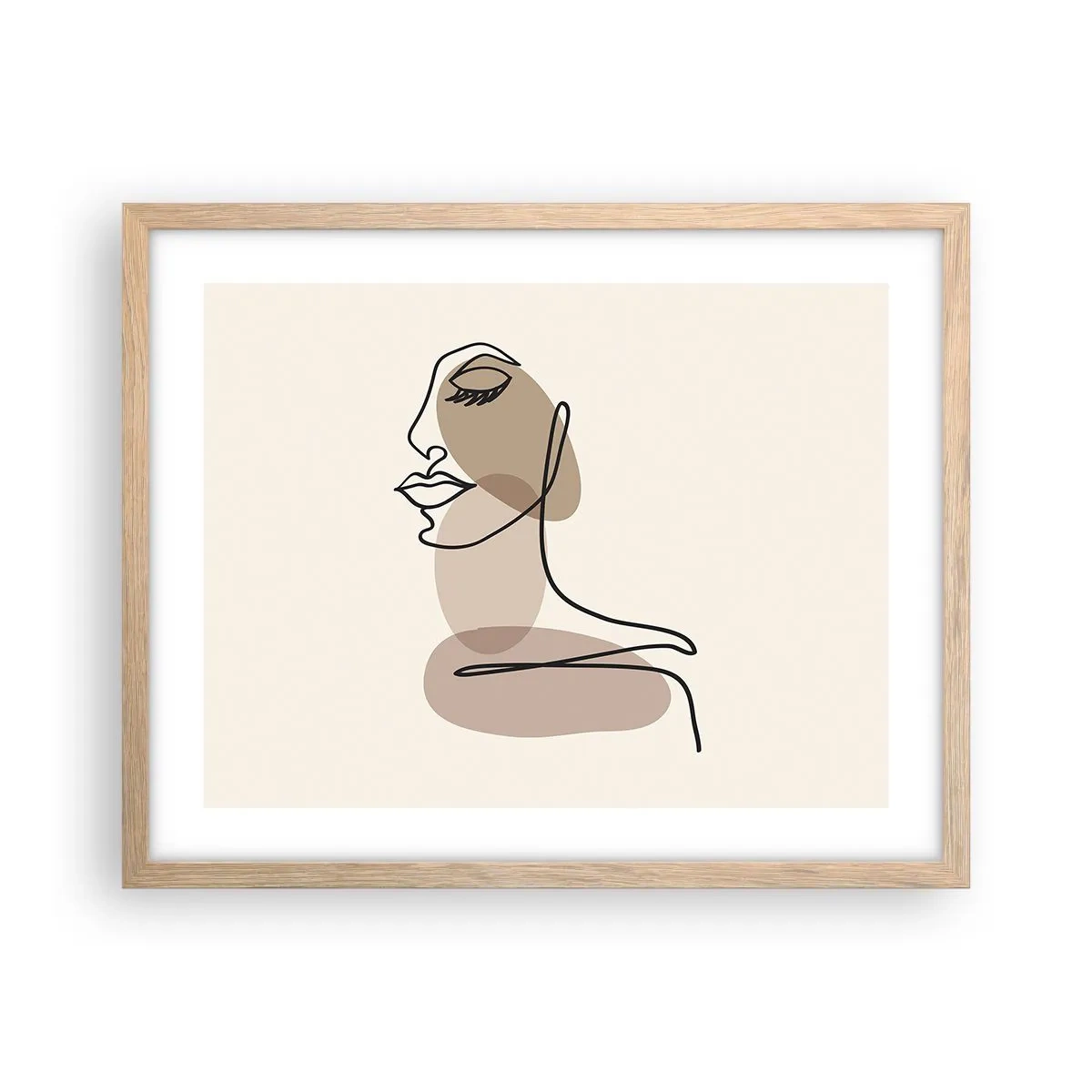 Poster in einem Rahmen aus heller Eiche - Eine gewisse Linie der Schönheit - 50x40 cm