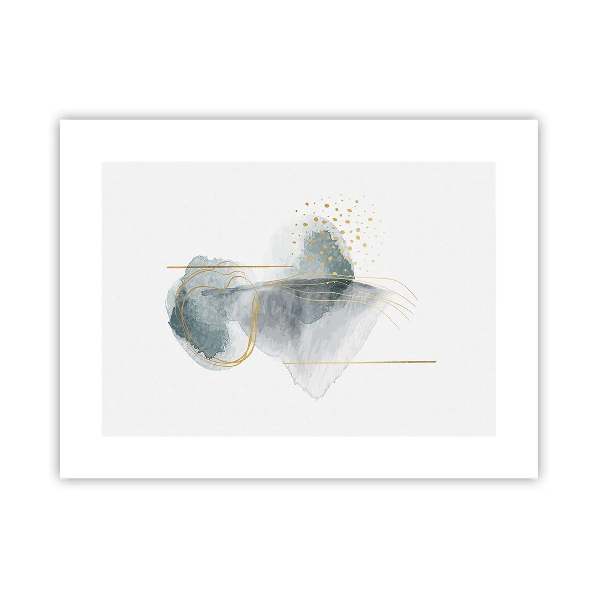 Poster - Über das Verhältnis von Grau und Gold - 40x30 cm