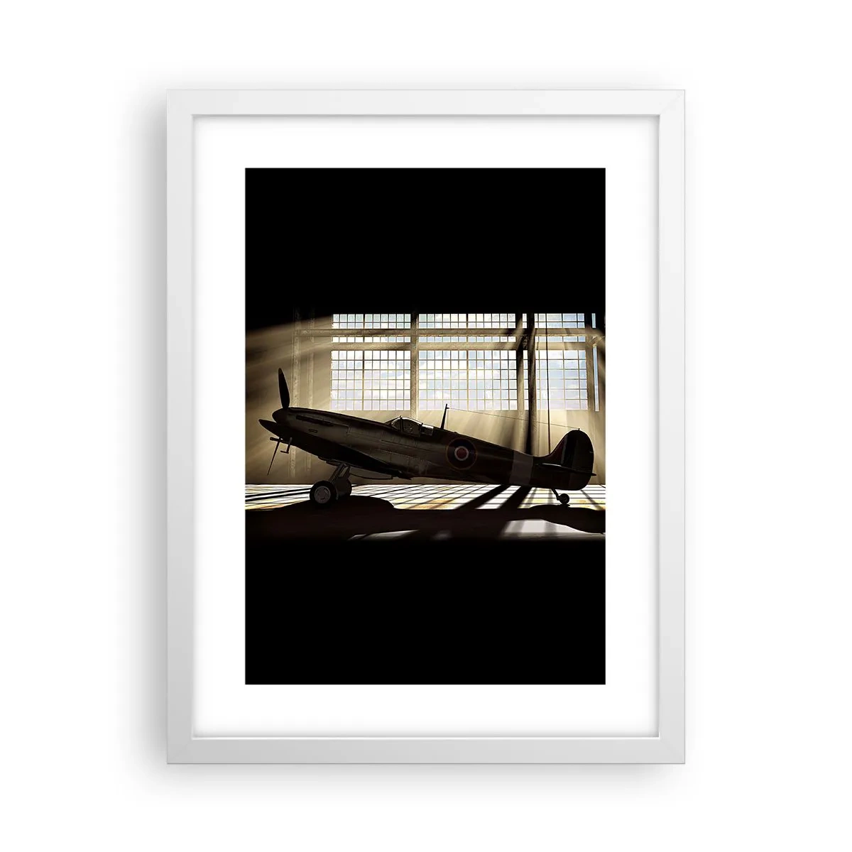 Poster in einem weißen Rahmen - Die Ruhe eines Kriegers - 30x40 cm